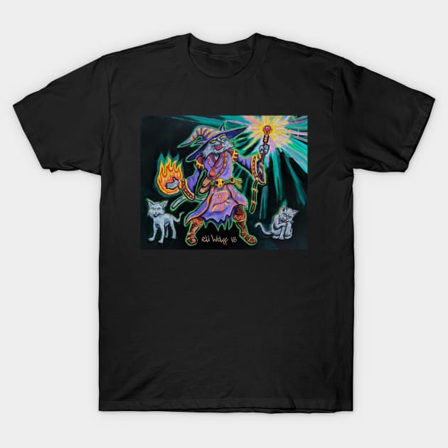 Cat Warlock T-Shirt by eliwolff